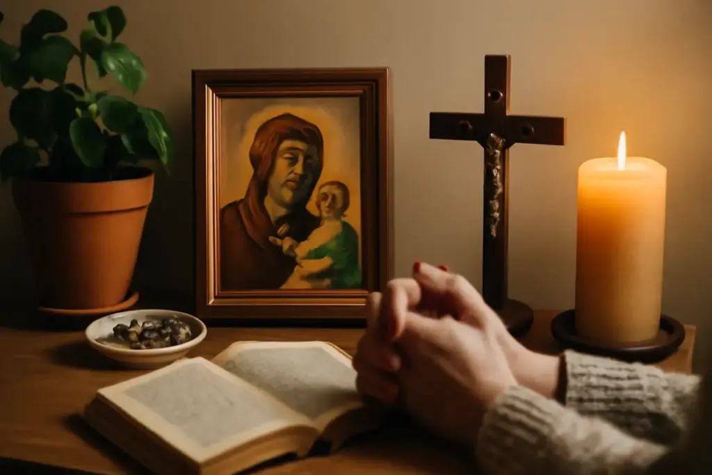 Come creare un angolo di preghiera in casa? I dettagli che fanno la differenza nella devozione